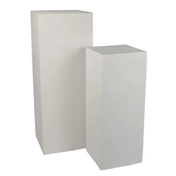 Witte zuil MDF indoor 40x 40 x 100/ verhuur 