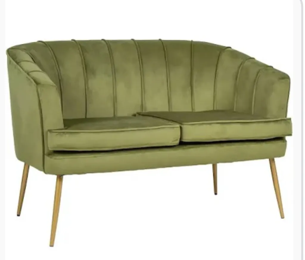 Velours 2-zits bankje / trouwbankje