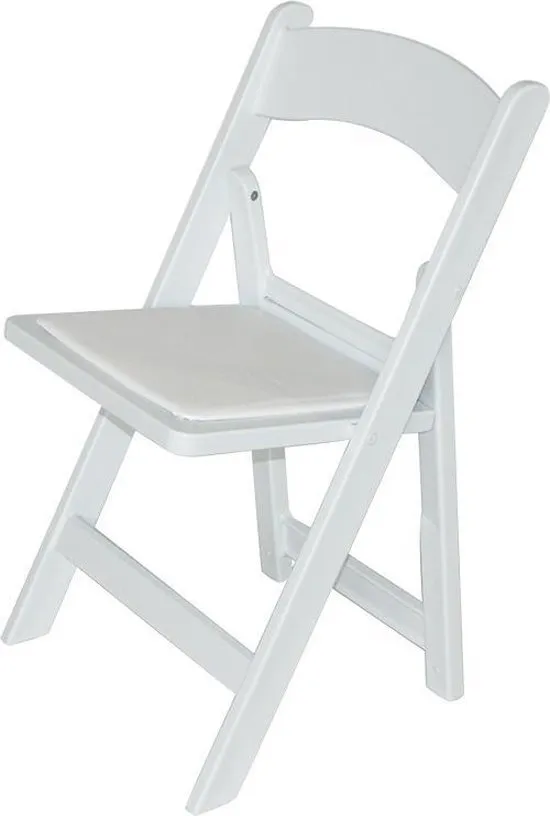 Witte klapstoel wedding chair