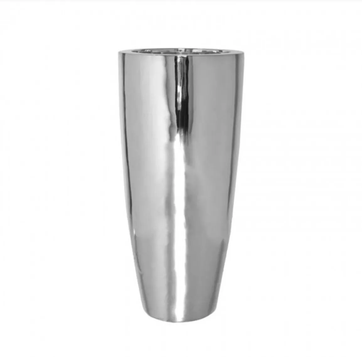 Grote zilveren vaas - 70cm hoog x 50cm doorsnee - verhuur