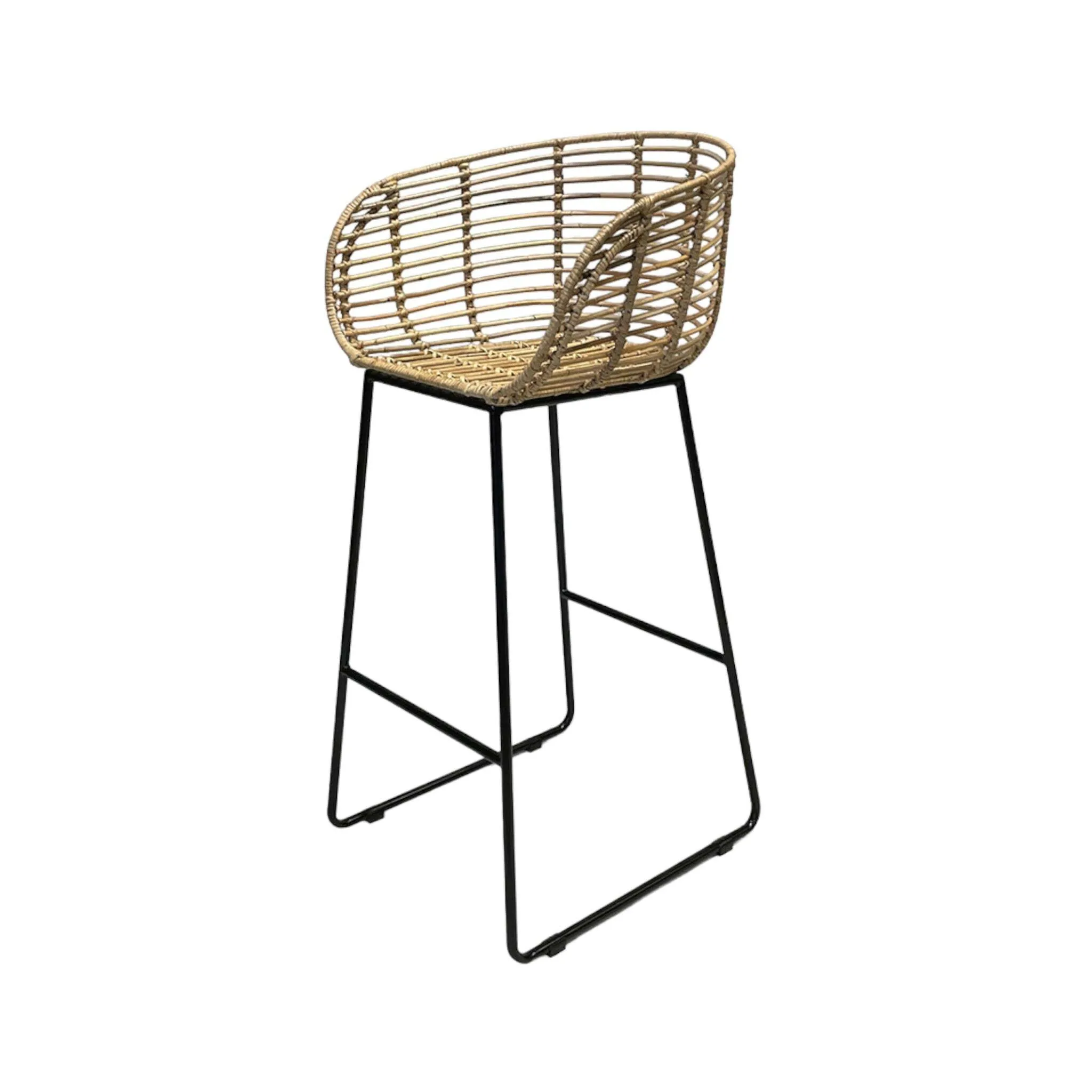 Rotan barkruk Pure - Wood - verhuur- evenementen