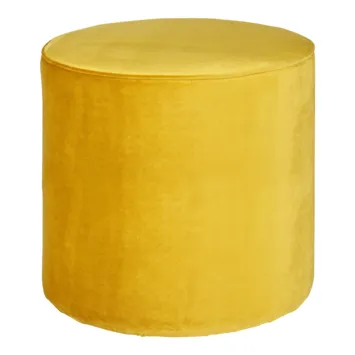 Hocker/ poef velours oker geel - verhuur