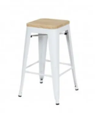 Tolixstyle barkruk wit- huren 