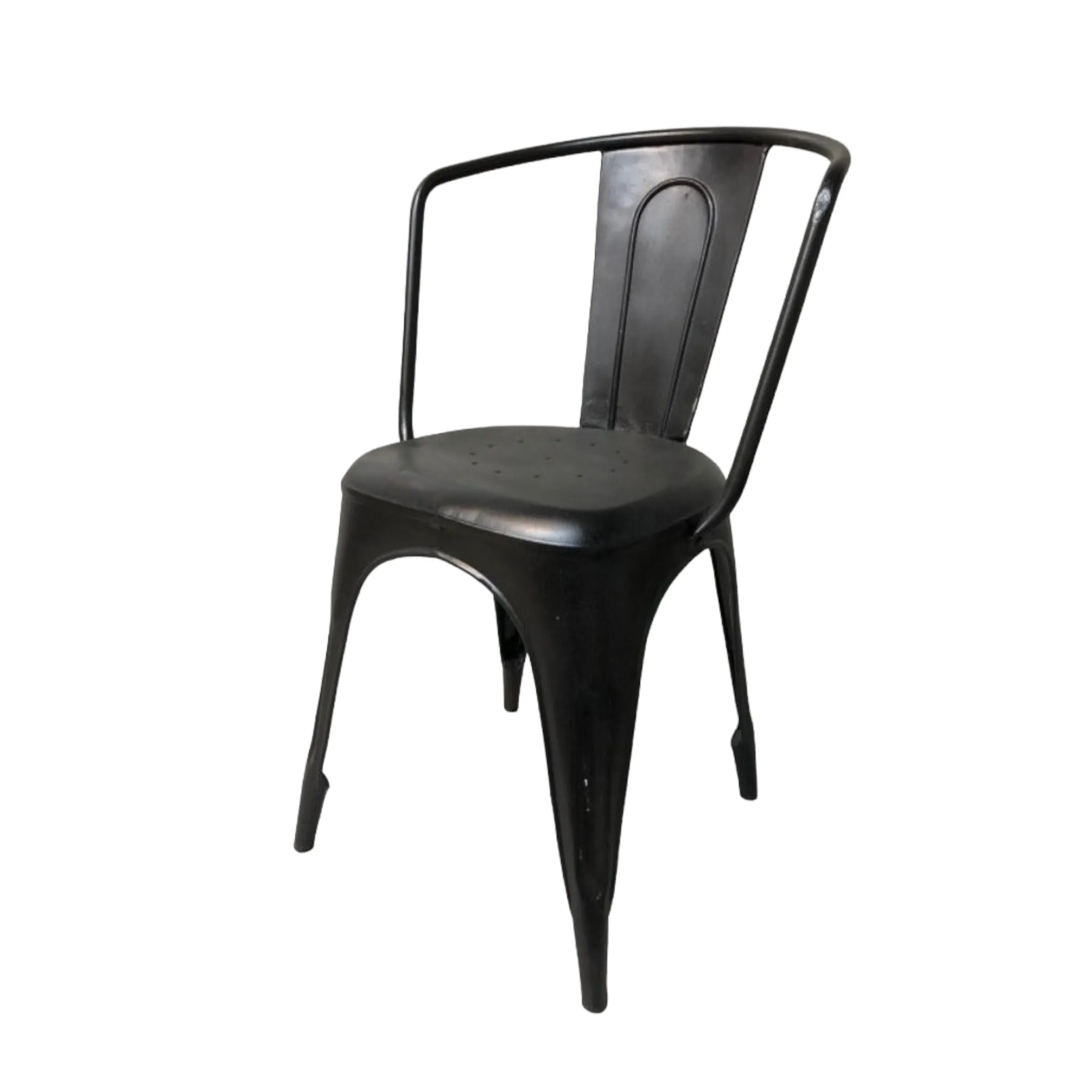 Industriële Bistro eetkamerstoel - Zwart- verhuur