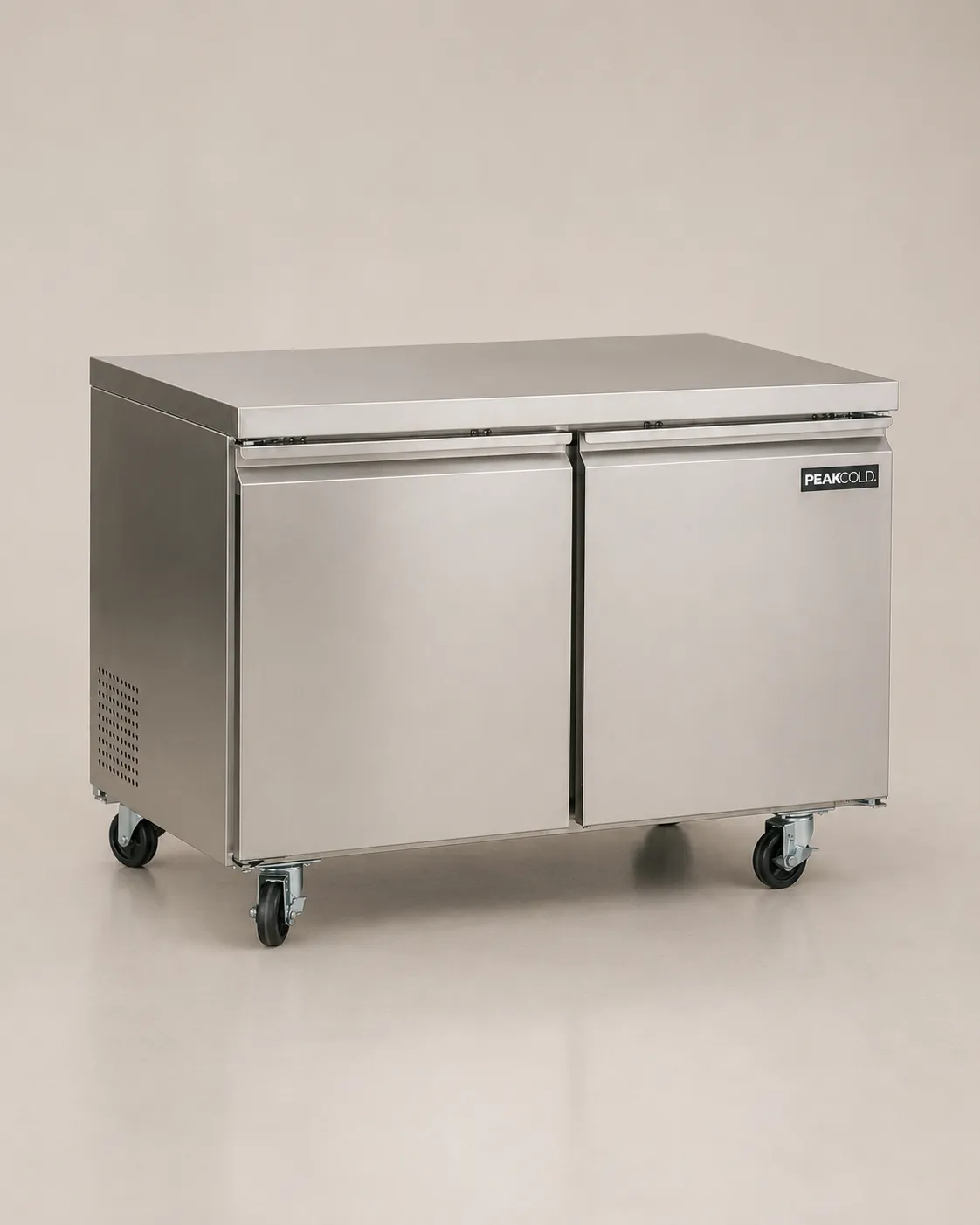 PeakCold 48" Double Door Undercounter Fridge | Wedding & Event Catering Hire Highlands