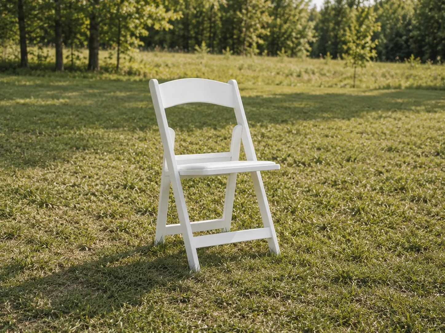 White Resin Folding Chair