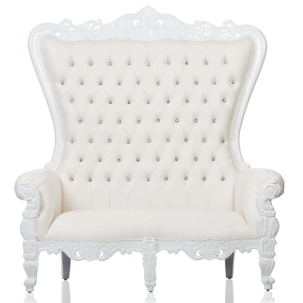 Double Throne Chair White