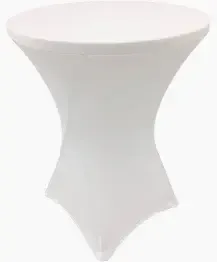 White Spandex Bar high Tablecloths
