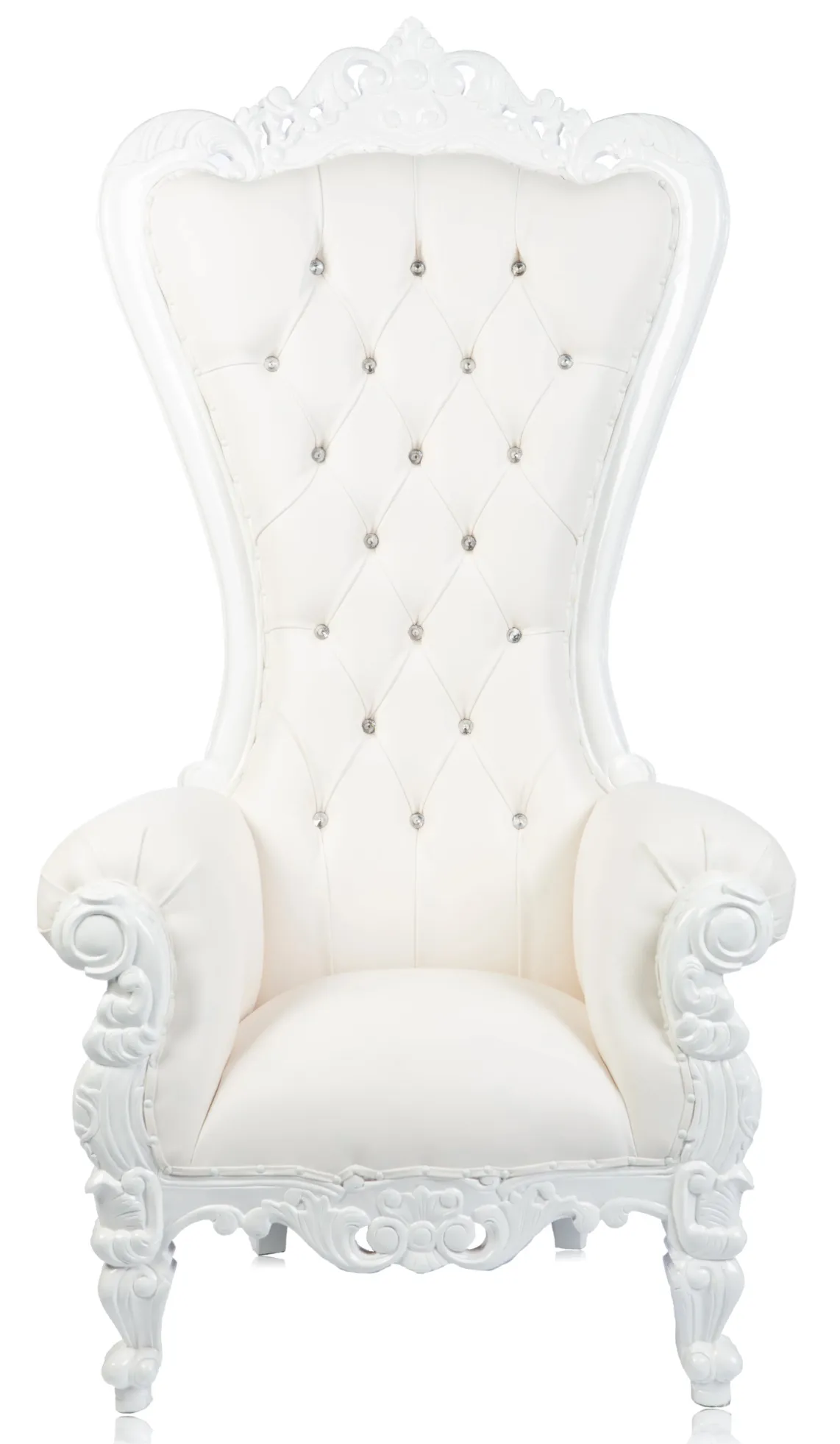 Single Throne Chair Solid White