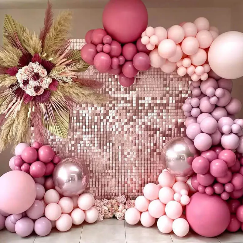 Rose Gold Shimmer Wall