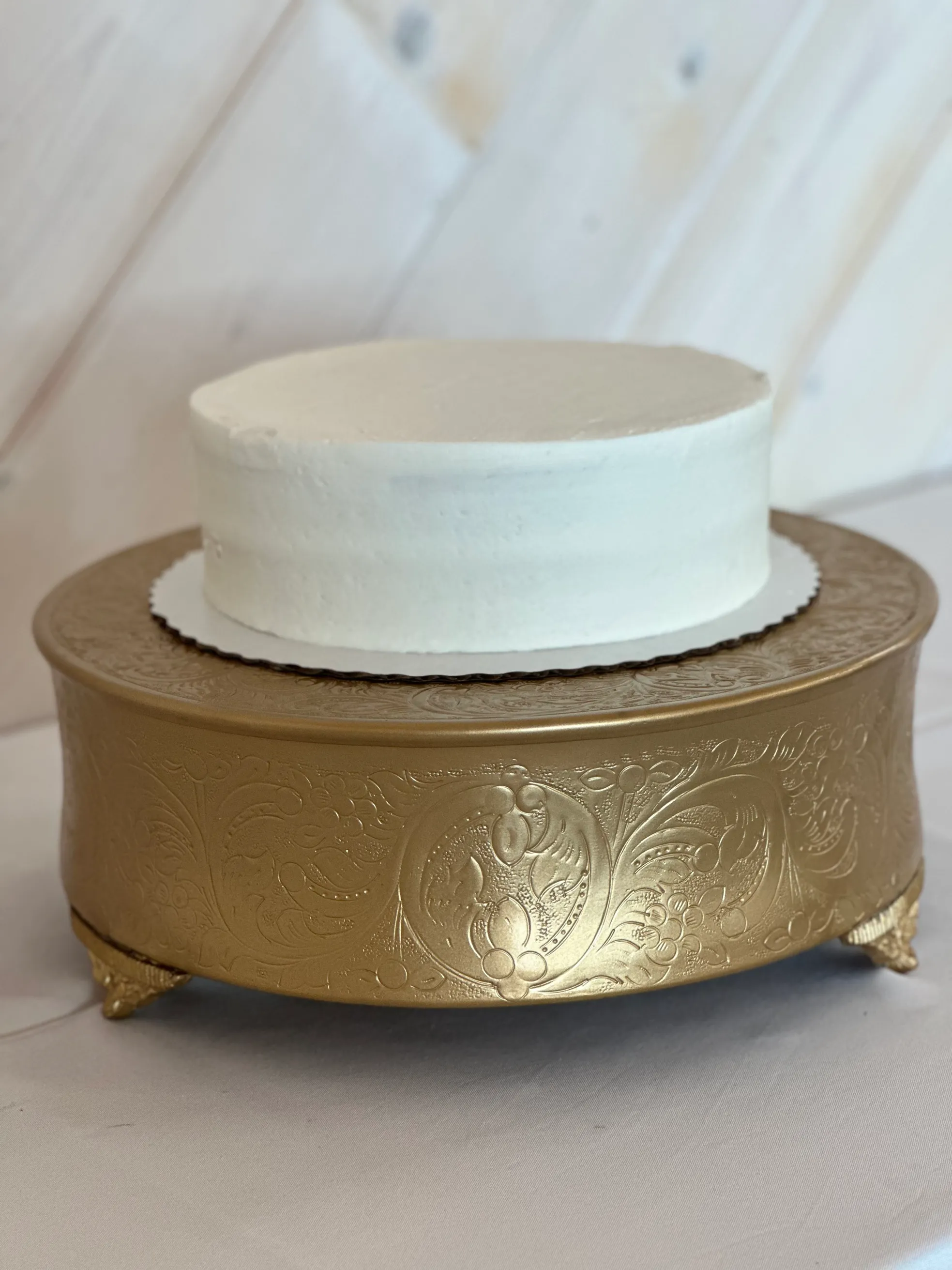 Footed Gold Cake Stand