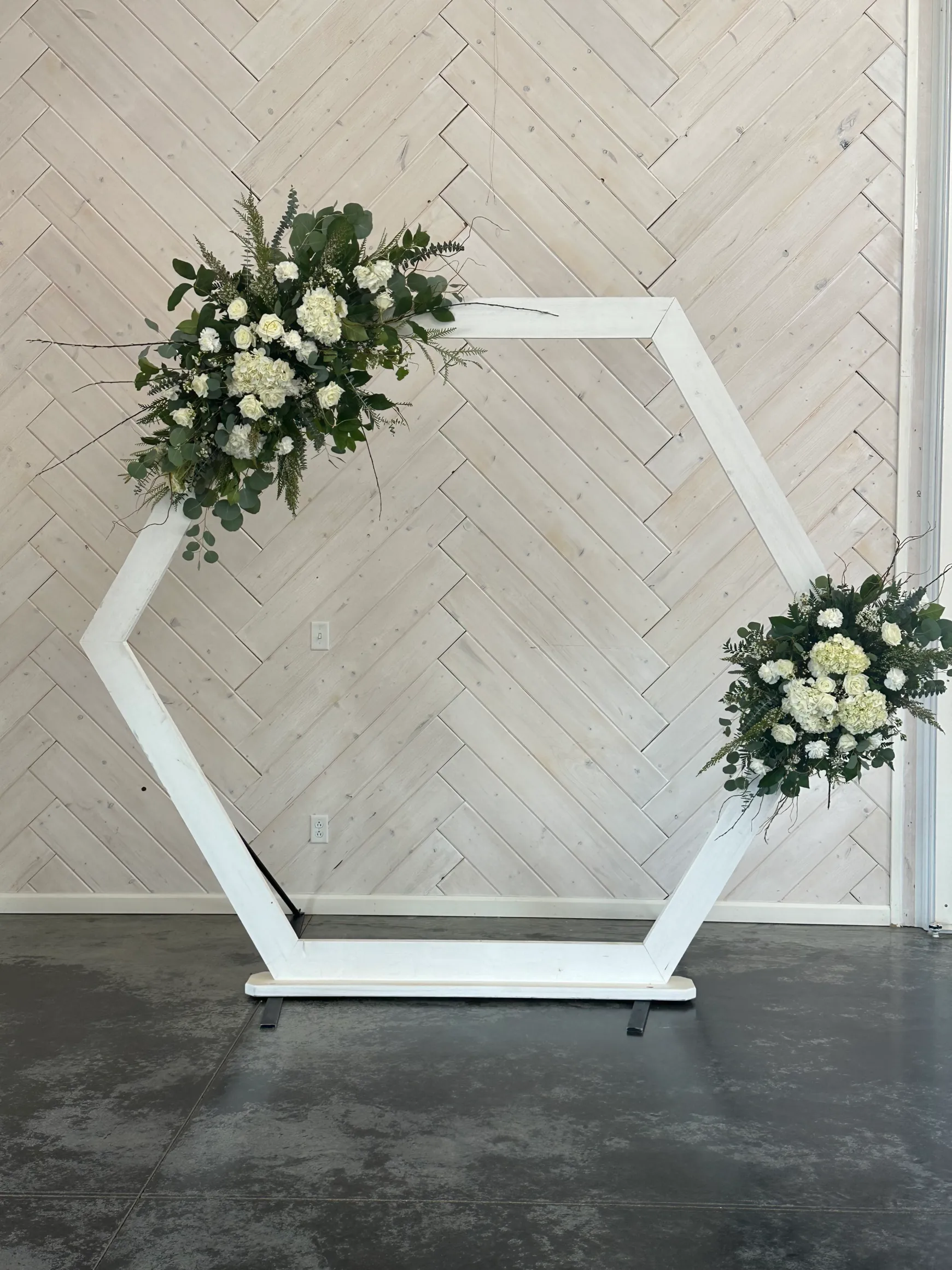 White Hexagon Arbor