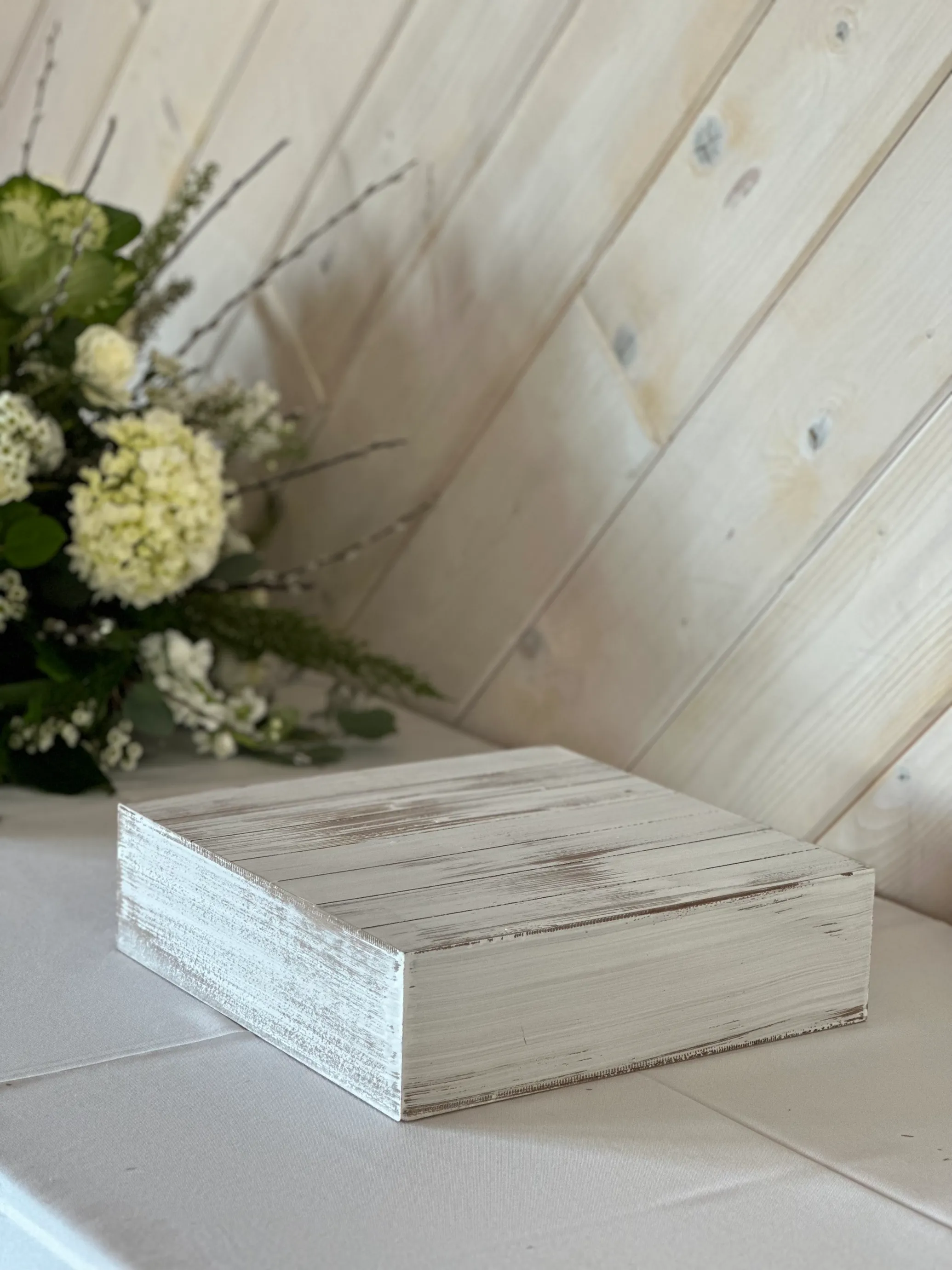 Whitewashed Cake Riser Stand