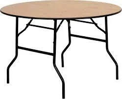 48" Round Wood Table
