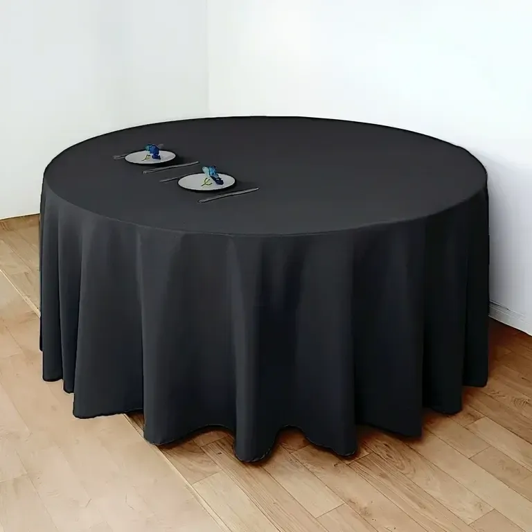 Black 120" Round Table Linen