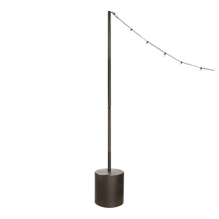 String Light Stand and Pole (Made from Pipe & Drape Verticals and Base)