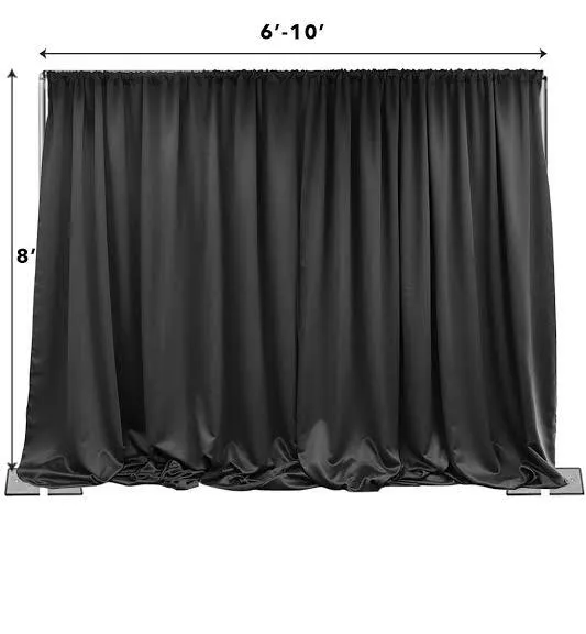 Pipe and Drape Black 8’ Tall