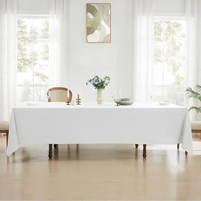 White 90" x 132" Table Linen 