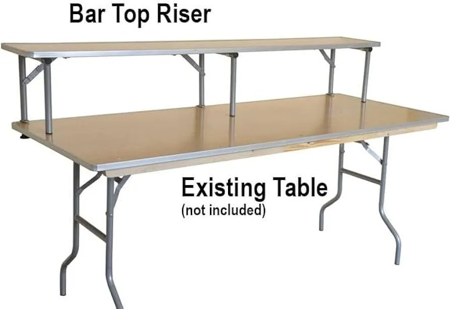 Bar Top Table Riser with Table (6 Foot)