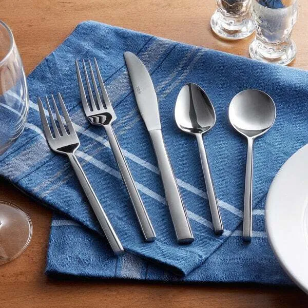 Acopa Phoenix Stainless Steel Forged Flatware Set (Two Forks, Butter knife, Two spoons)
