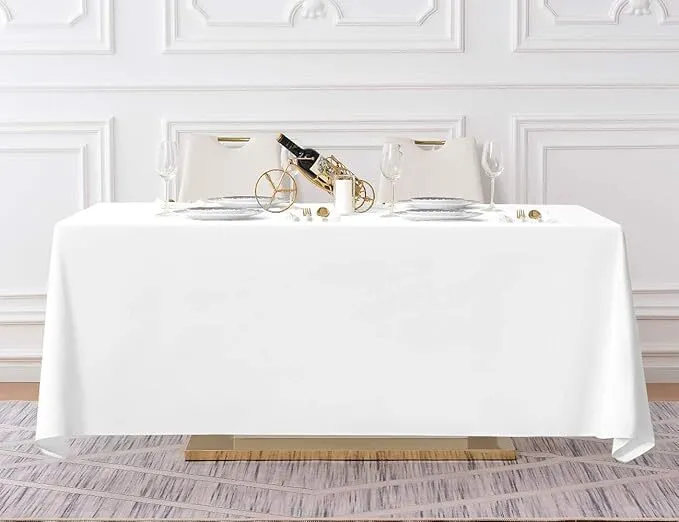 White 90" x 156" Table Linen 