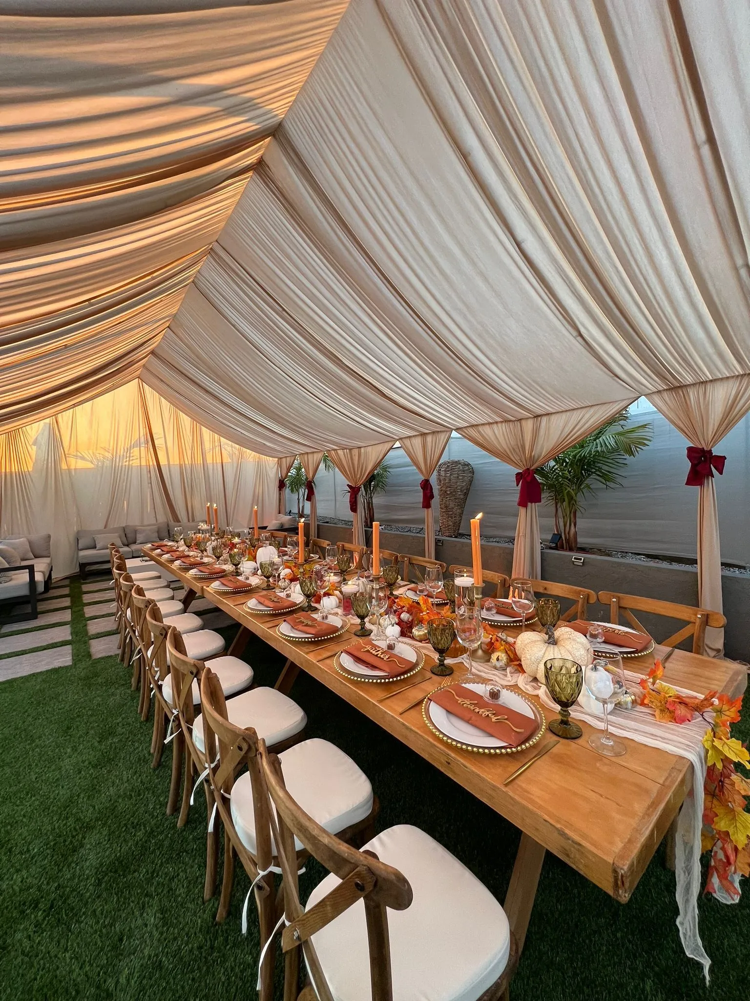 Tent Draping (Pricing per tent size and color)