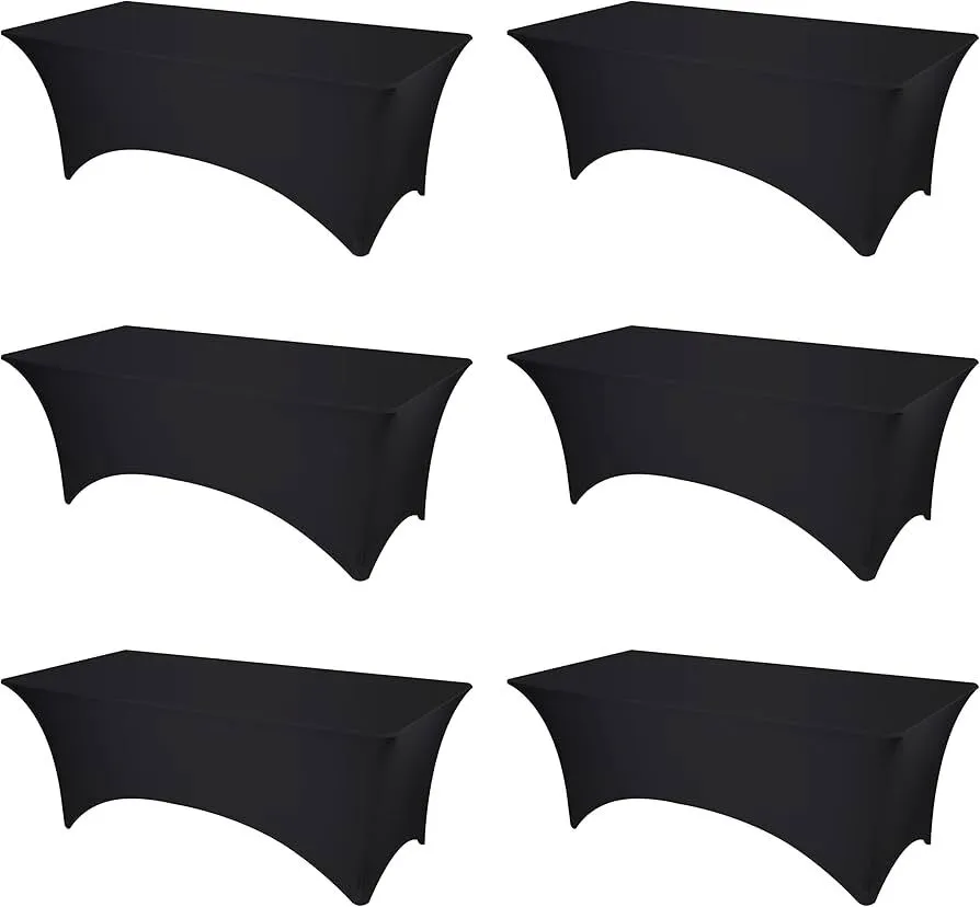 8 Foot Table Black Spandex Cover