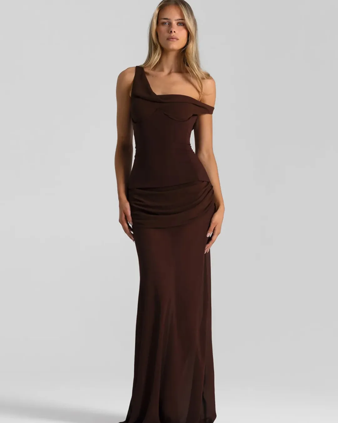 Natalie Rolt Cadence Gown - Espresso
