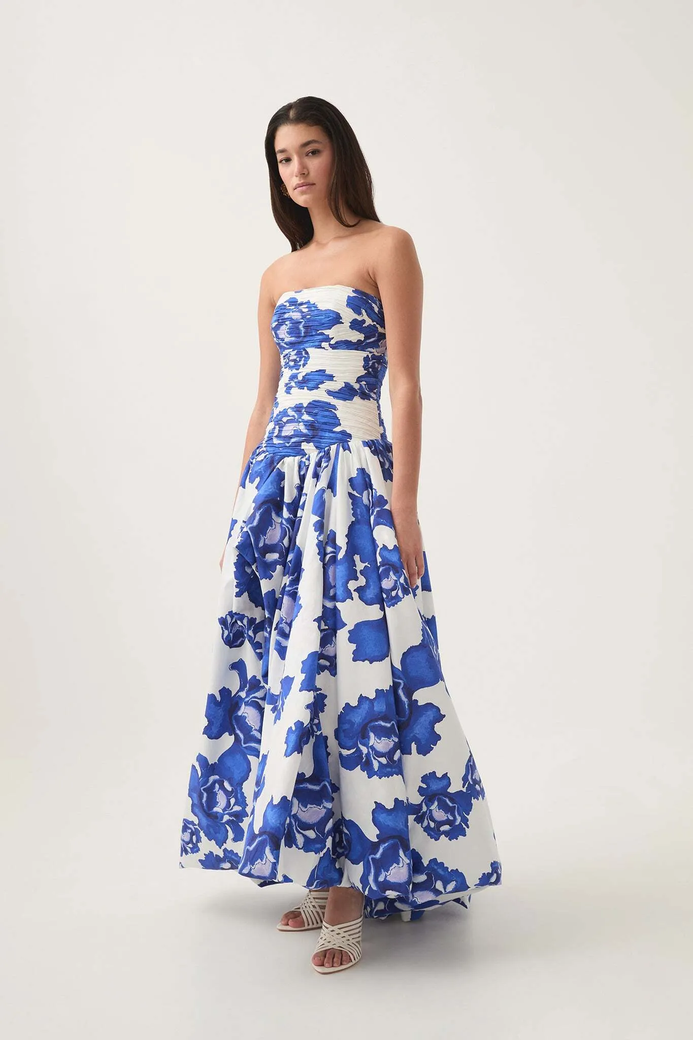 AJE Behold Maxi Dress - Boldly Blooming Cobalt