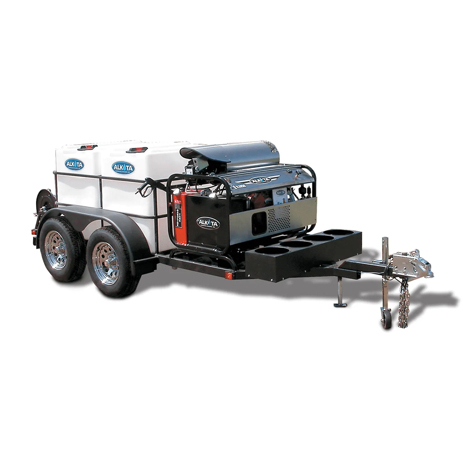 2-TANK PRESSURE WASHER TRAILER DOUBLE-AXLE