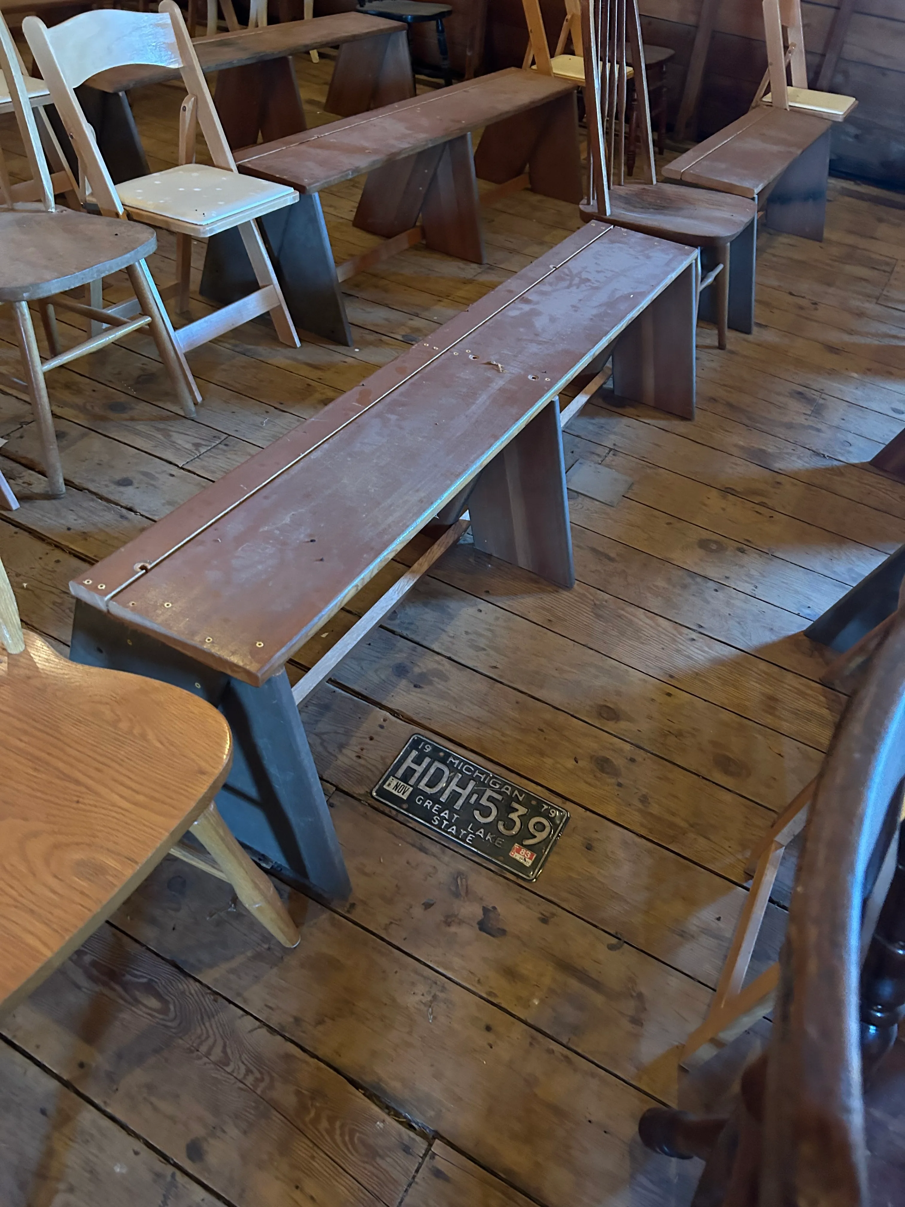 Wooden Bench - 4 Seater