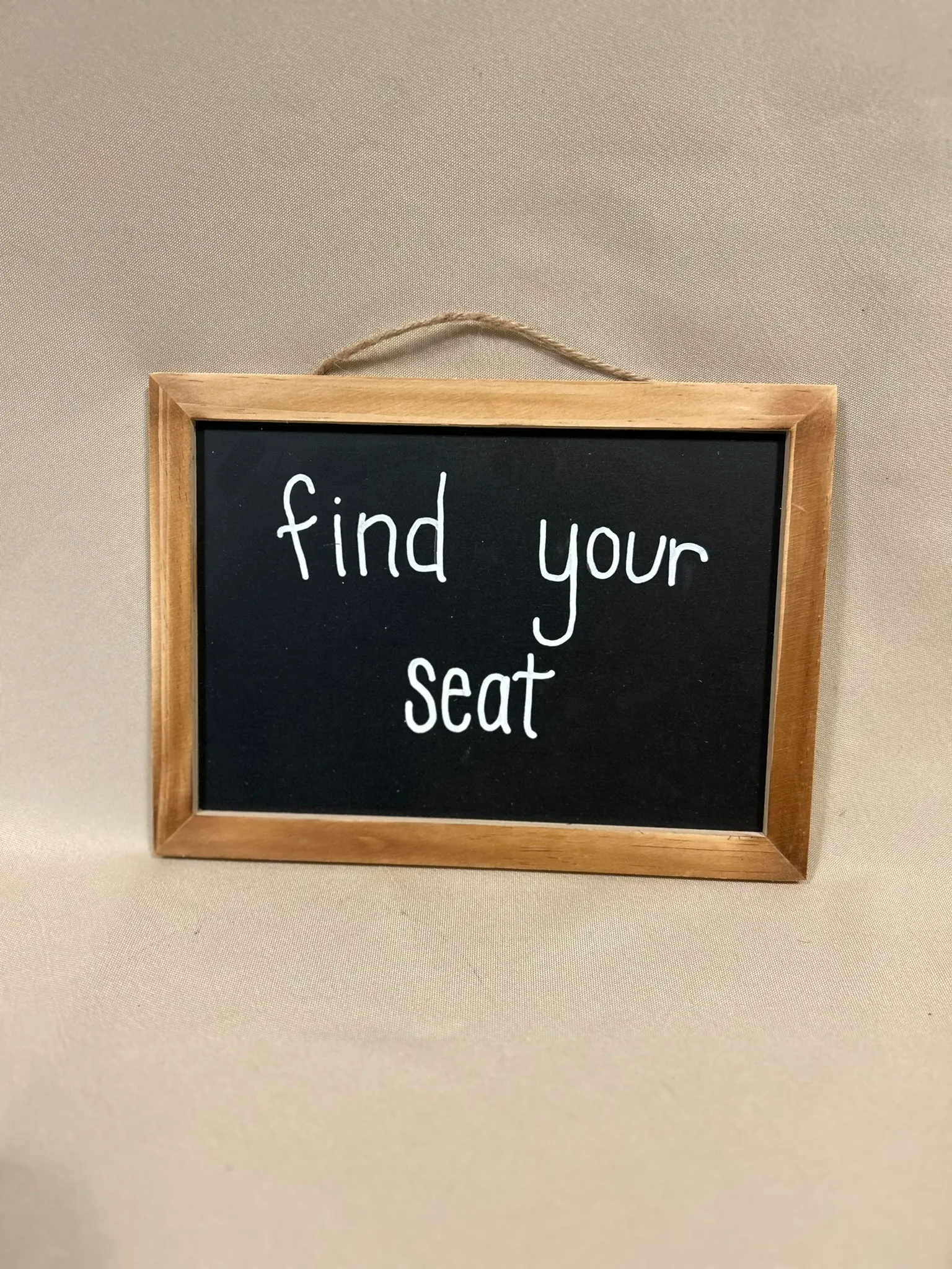 Find Your Seat Sign