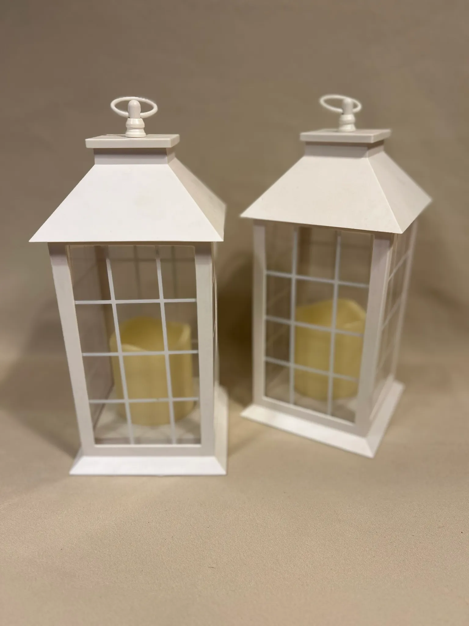 White Battery Powered Lantern