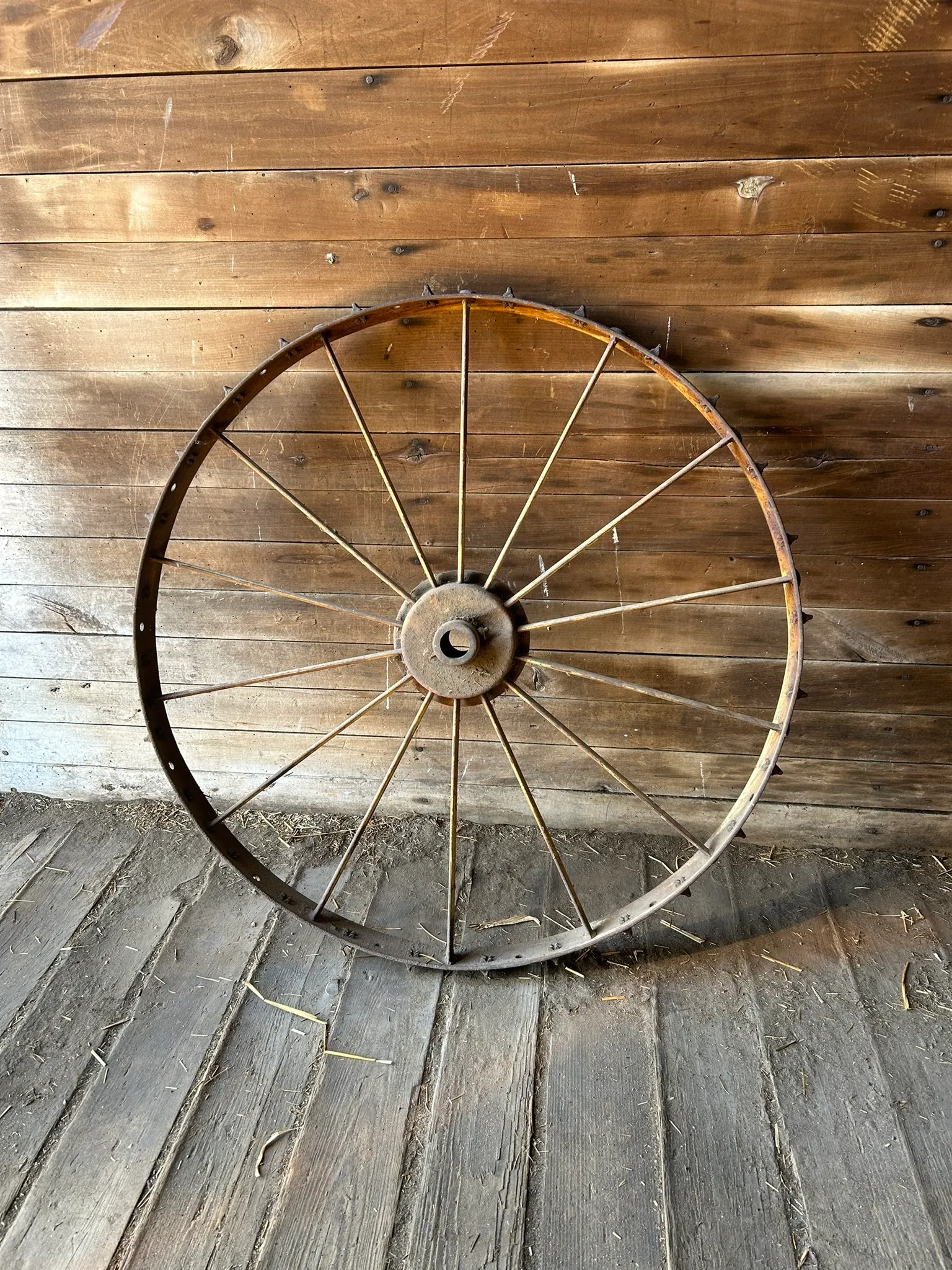 Antique Metal Wagon Wheel
