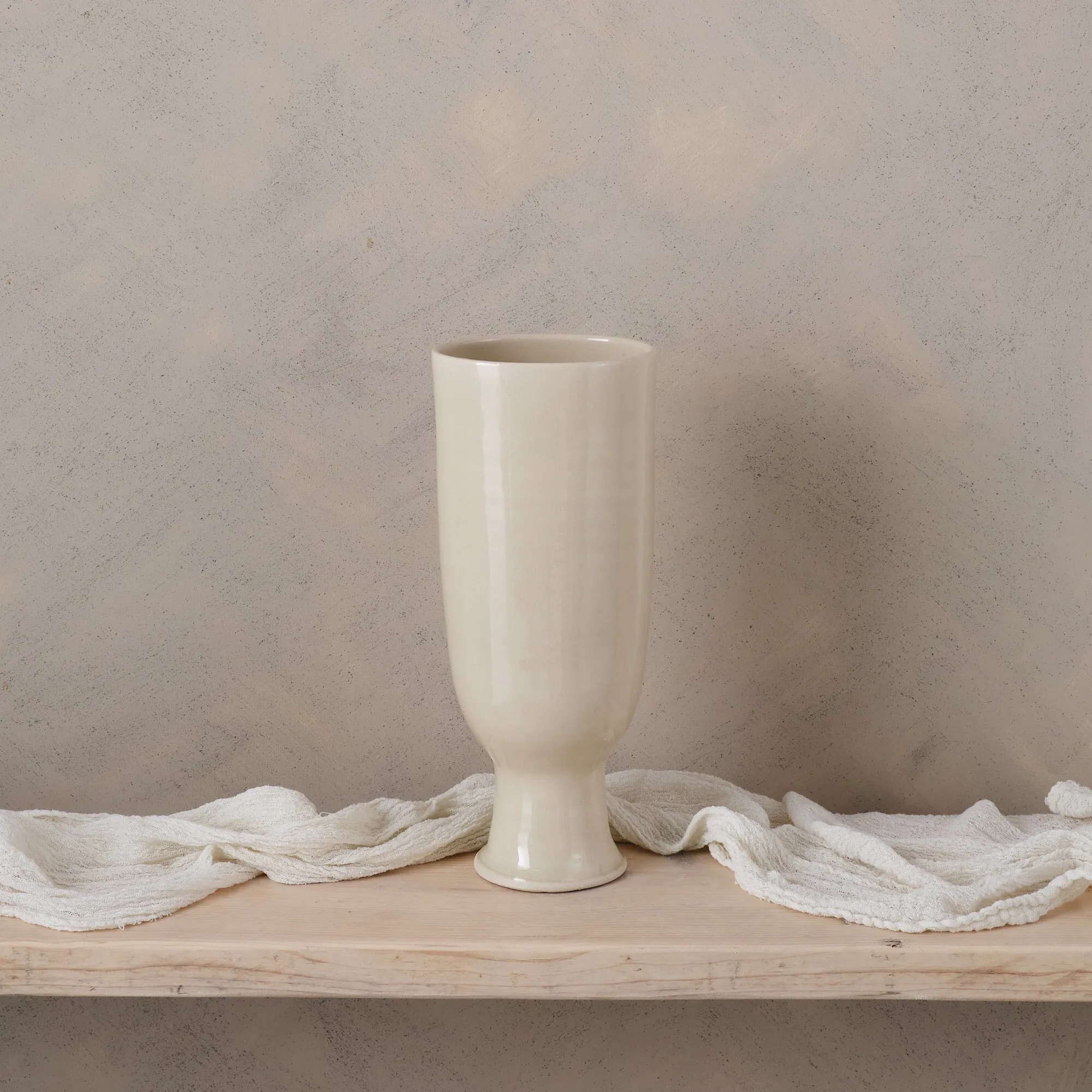 Oval ceramic tall vases