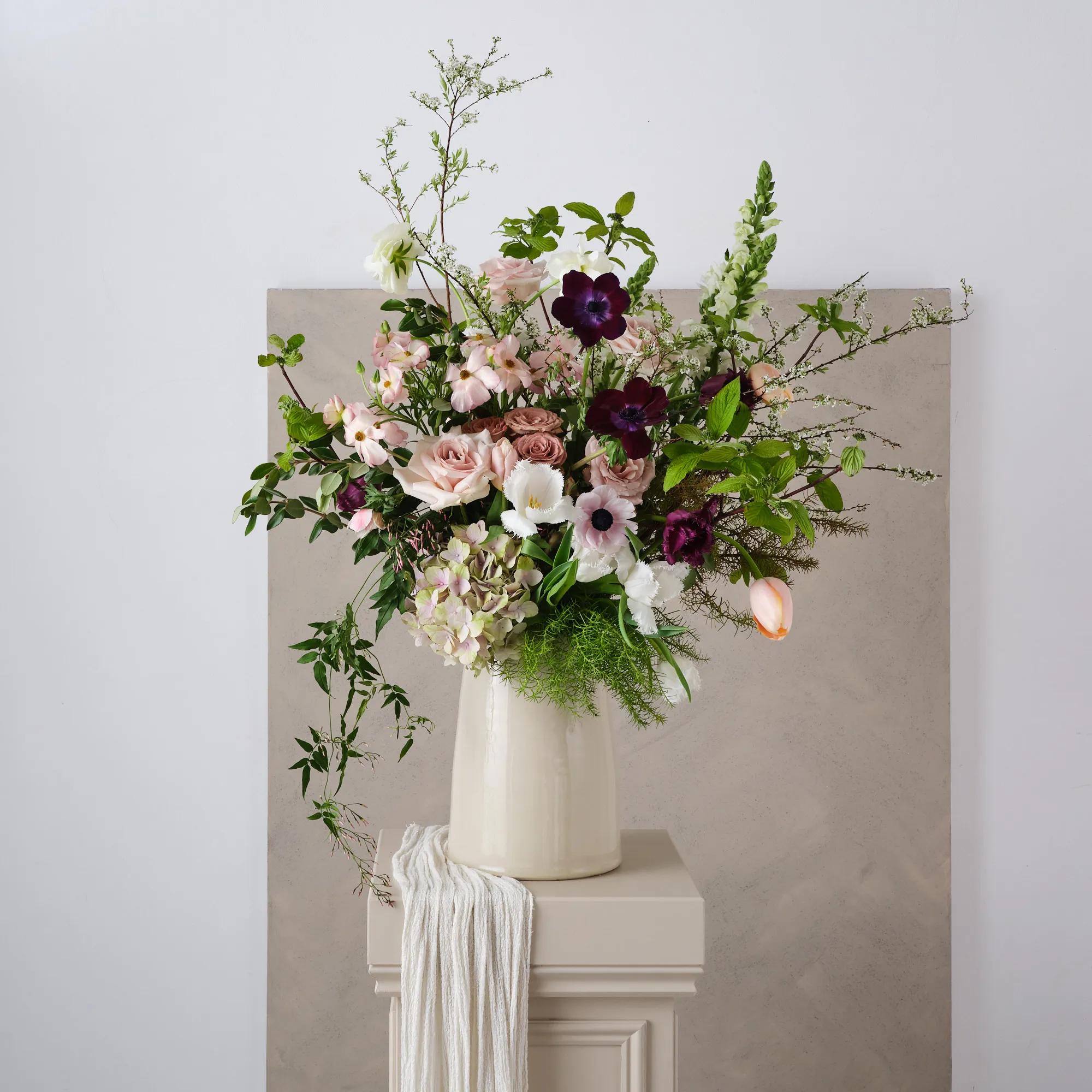 Large clear glaze ceramic vase