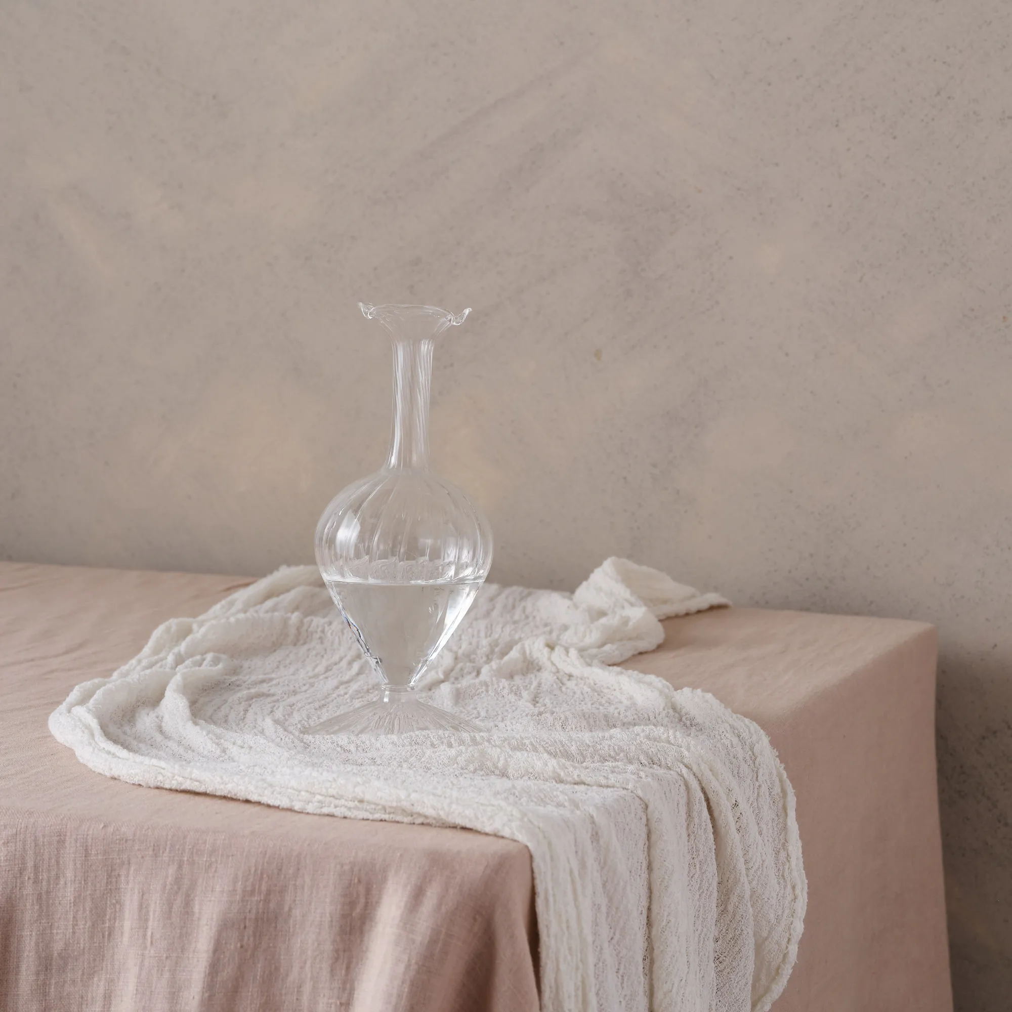 Glass contemporary fluted bud vases