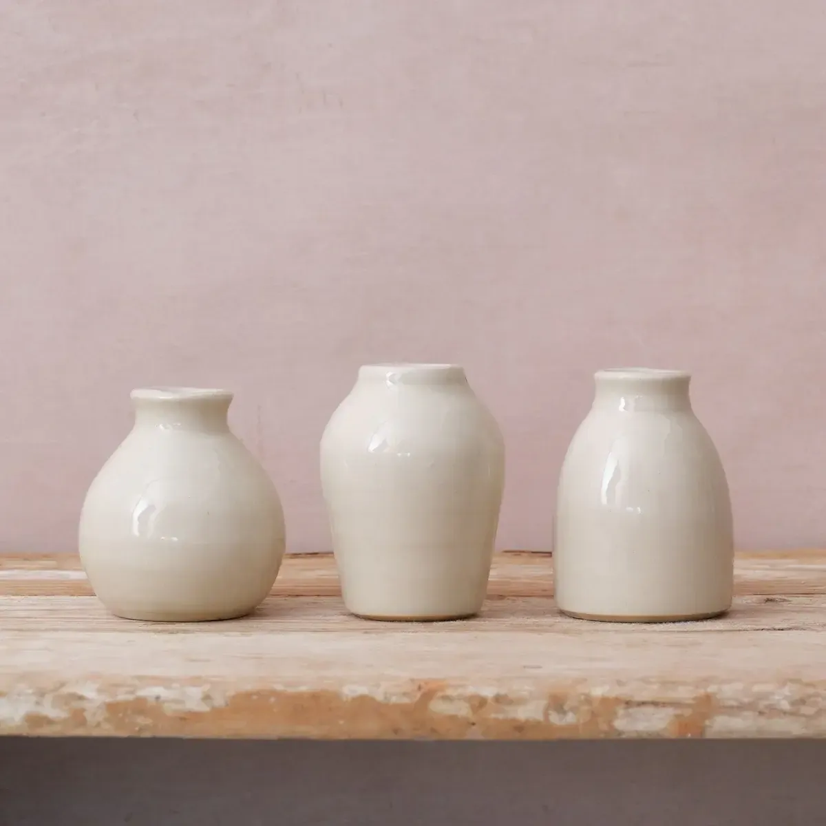 ceramic stoneware bud vases
