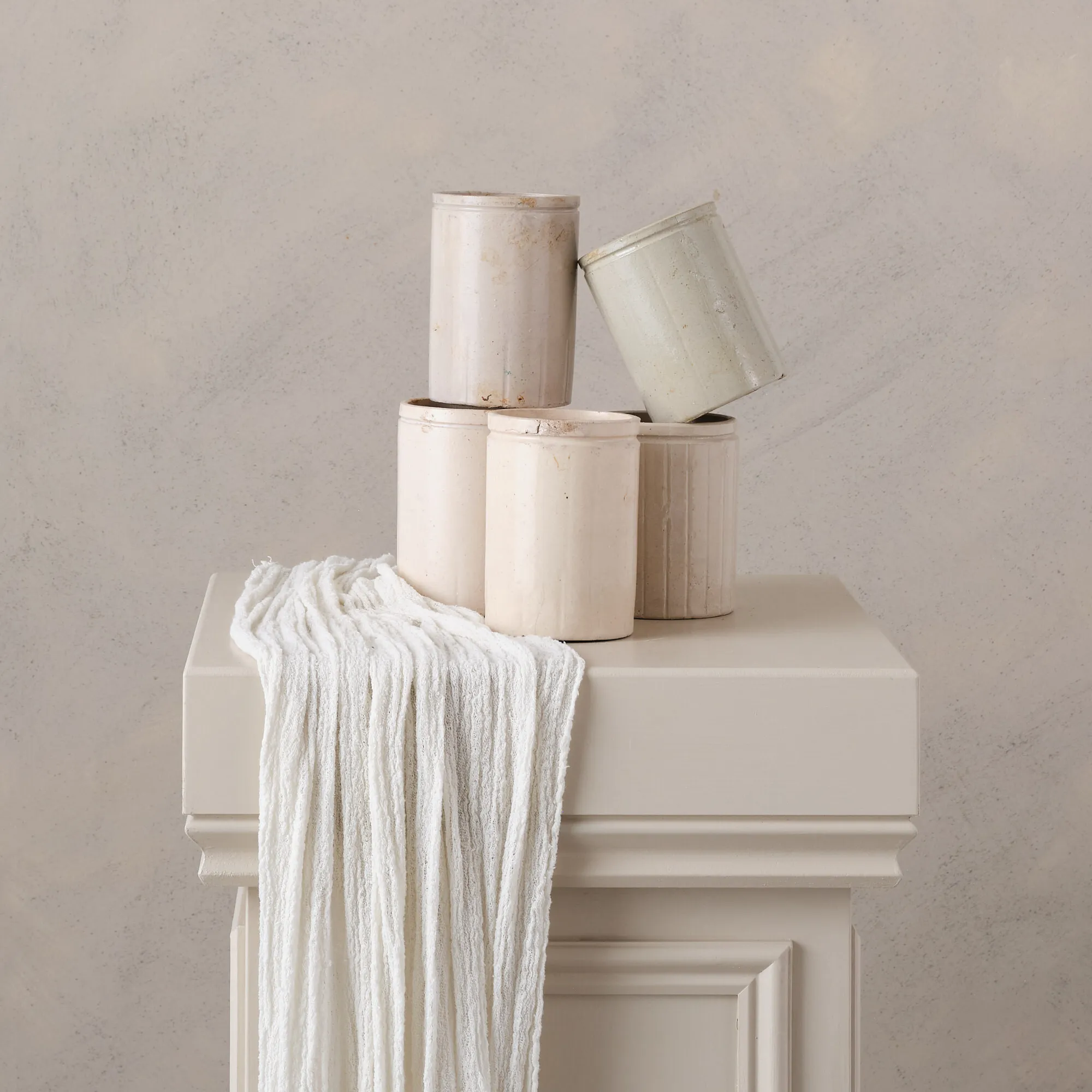 Vintage stoneware mason jars / marmalade pots