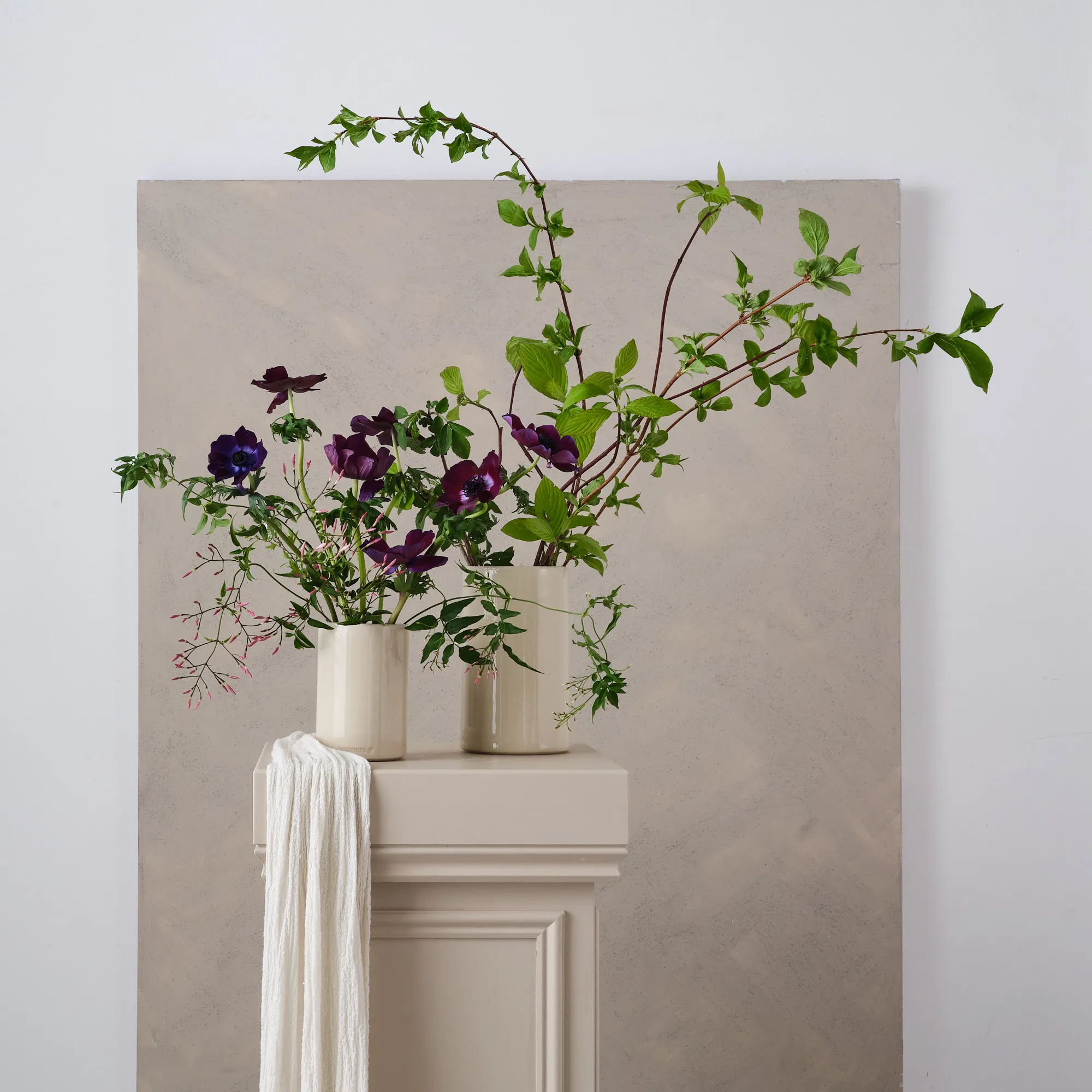 Botanique regular hand thrown ceramic cylinder vase