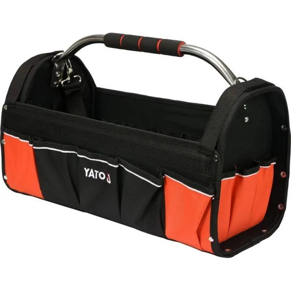 Yato Open Tool Bag 22"w/ Tube Carrier & 11 pockets YT-74373