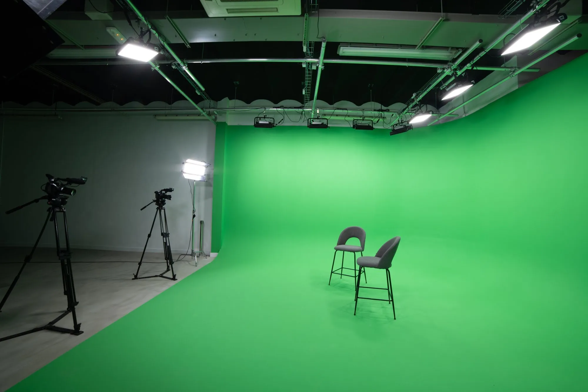 Live Broadcast Studio With Reception Area