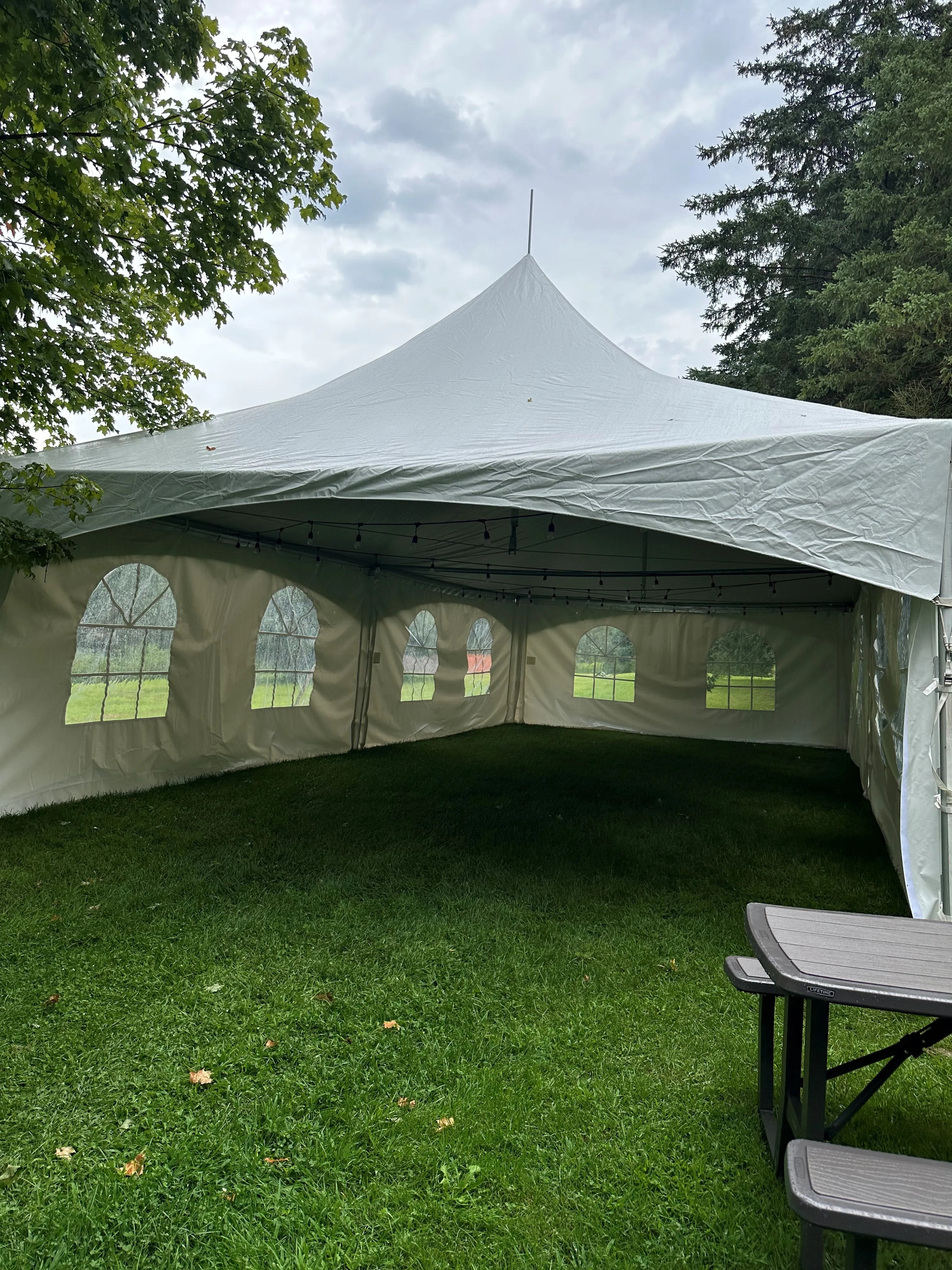 20X40 High Peak Frame Tent (With Walls)