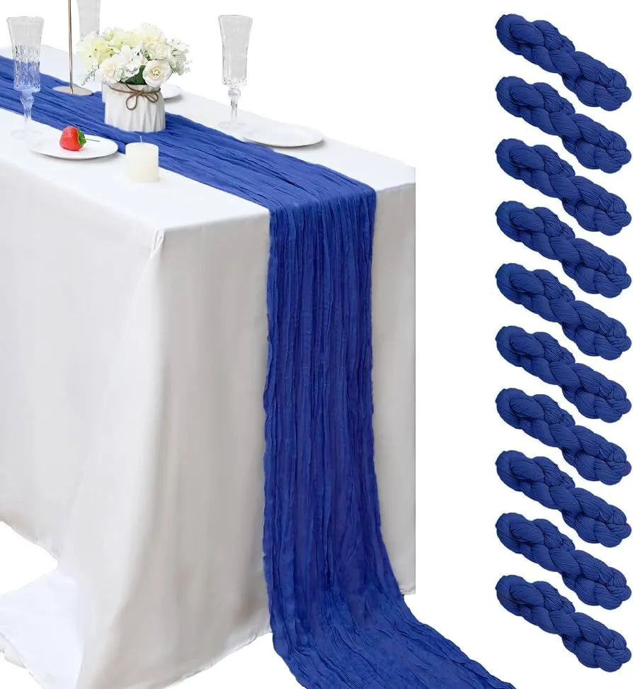 Royal Blue Cheesecloth Table Runner 10ft