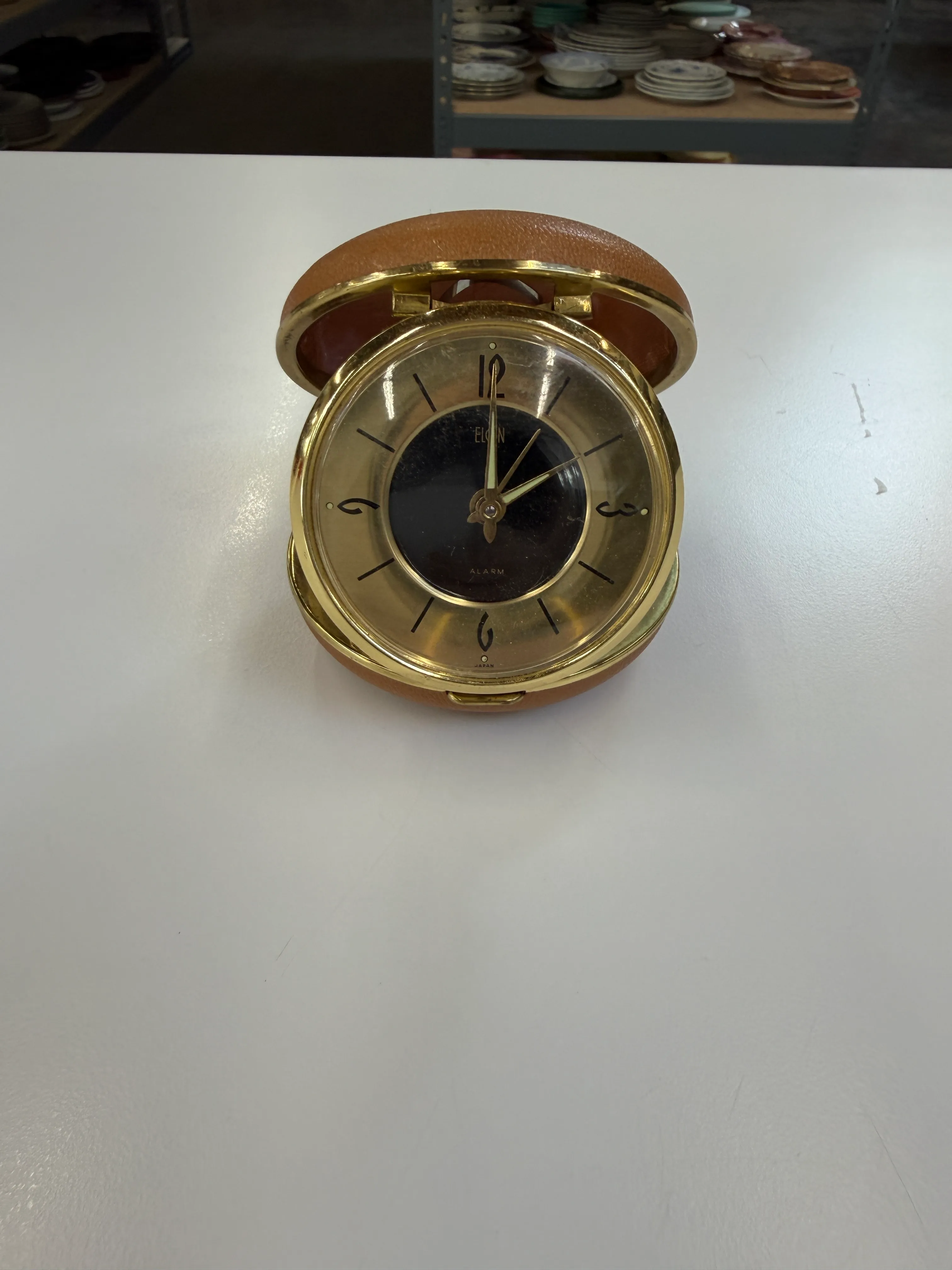 Elgin Small Alarm Clock Sand/Gold