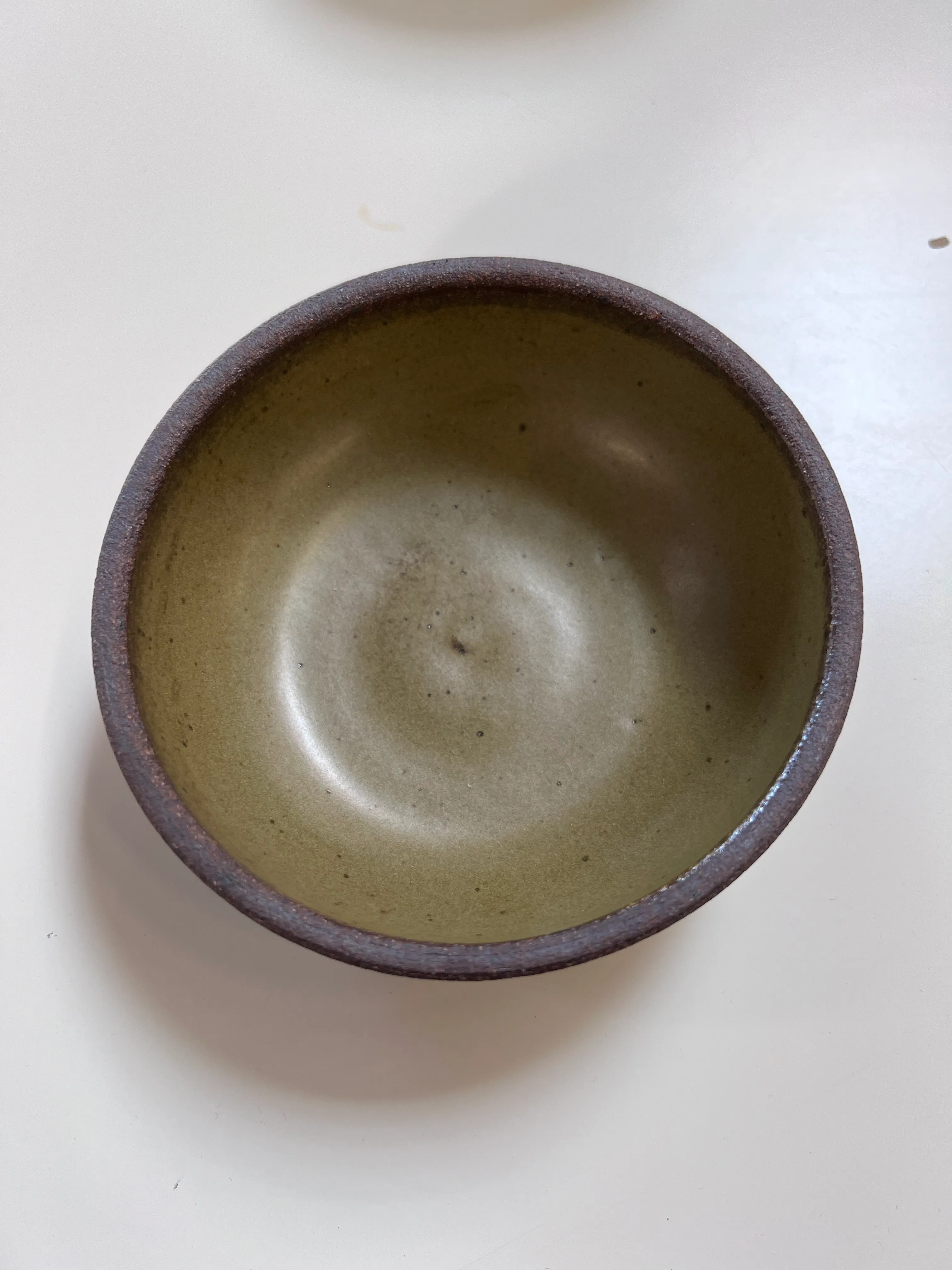 Handmade green and brown small bowl
