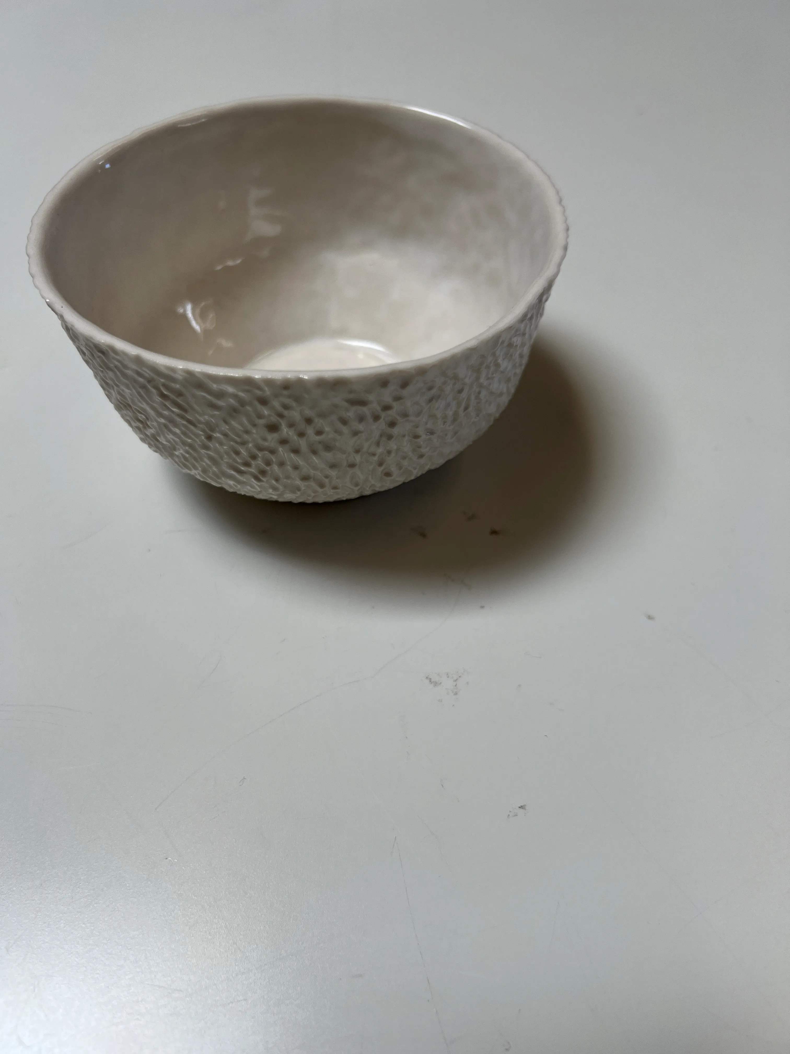 Textured White Bowl 4"