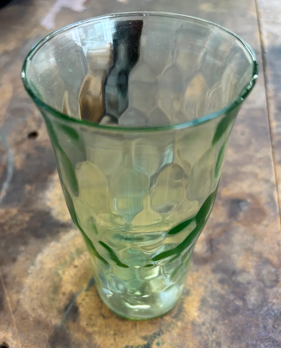 Green Glass Thumb Print