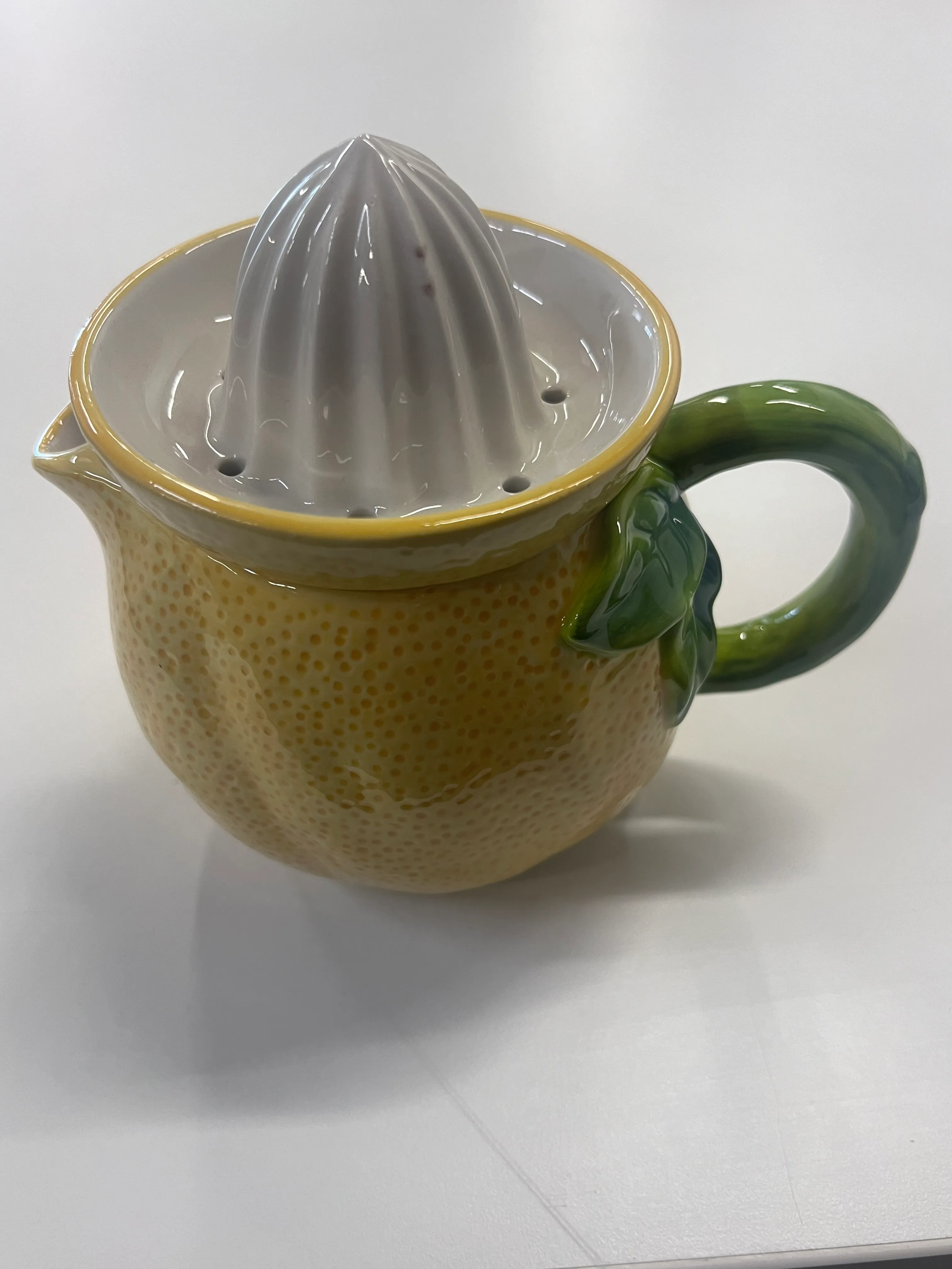 Yellow pitcher and juicer
