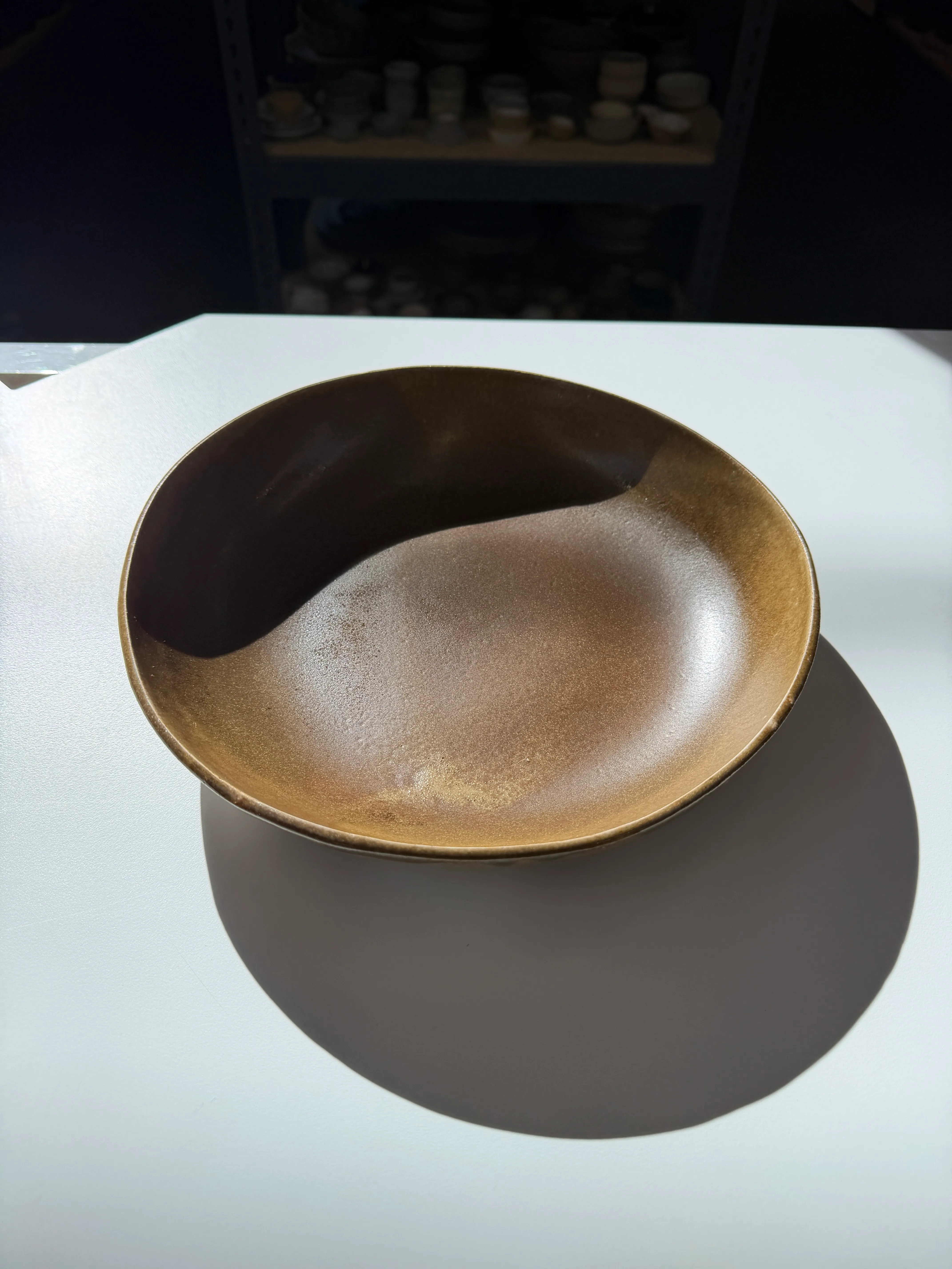 SMC Brown Serving Bowl Drip Side